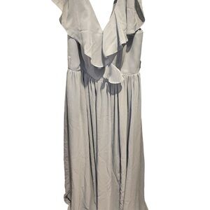 Elegant blue Ruffle Dress